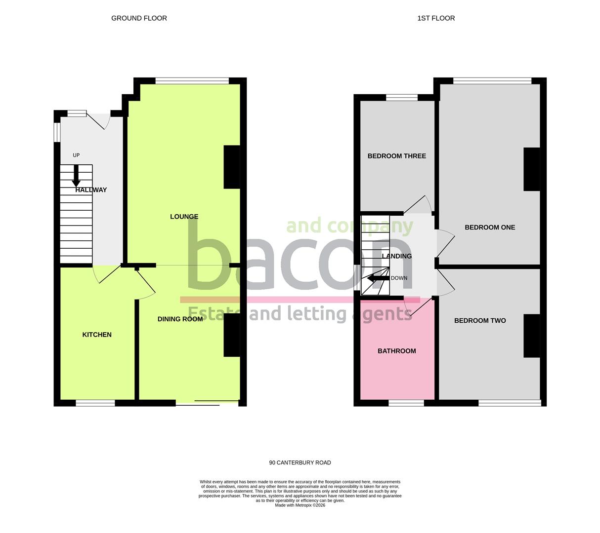 Floor Plan | House - Semi-Detached | Canterbury Road, Worthing, BN13 | Sold - Subject to Contract